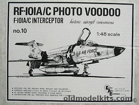 Koster 1/48 RF-101A /C for F-101A/C  Voodoo Reconissance or Interceptor Conversion Kit - Bagged, 10 plastic model kit